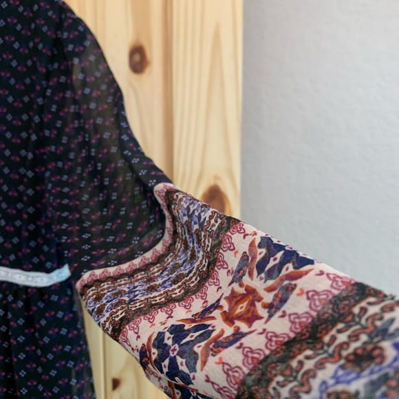 DIYA BLUE AND PINK LINED DRESS NWT - Picture 4 of 4